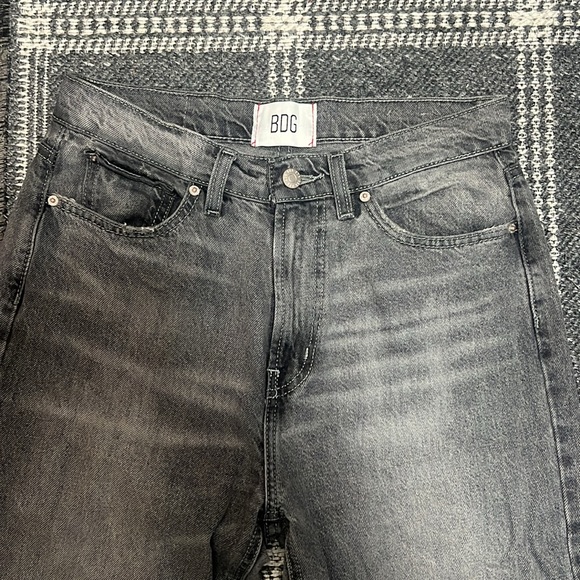 BDG High Wasted Cowboy Jeans | Distressed Black | Size 28 - Picture 2 of 5